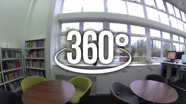 Image of tables in the learning resource centre with 360 written across image. 