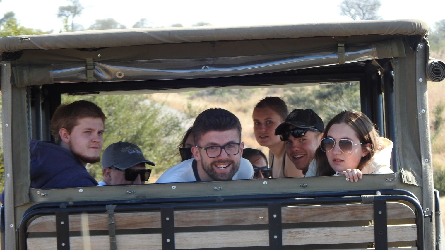 Students in back of vehicle