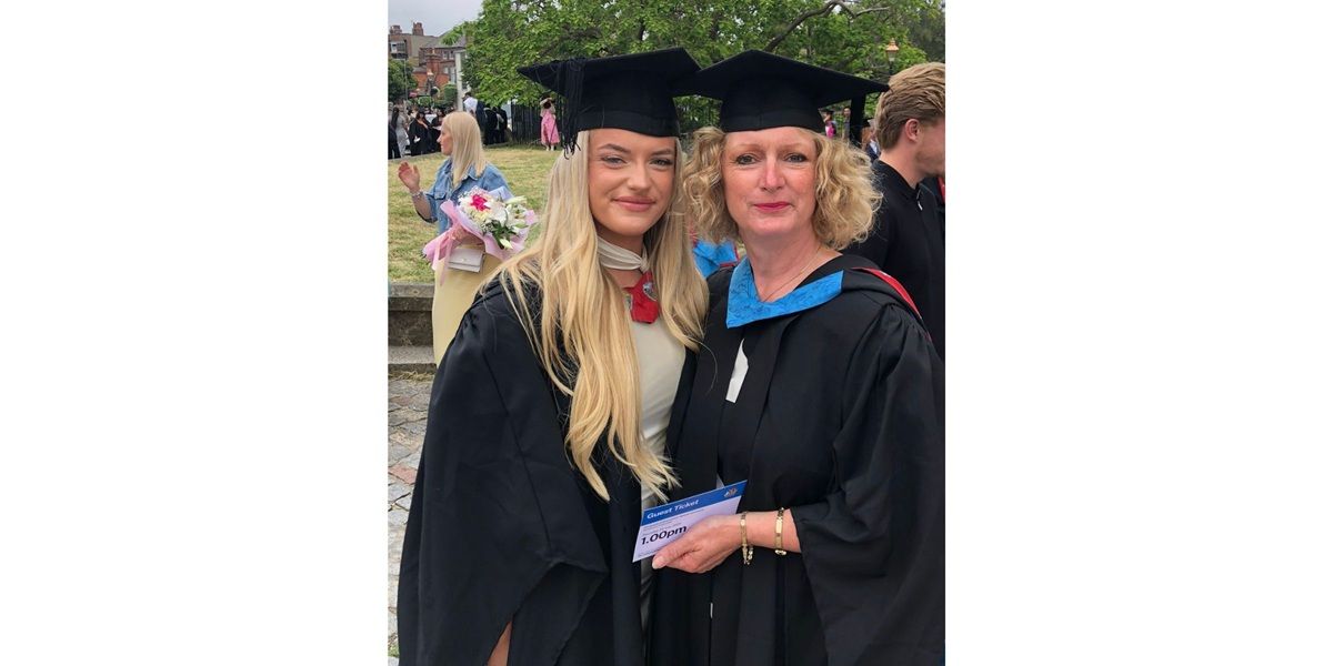Mother and daughter graduating together
