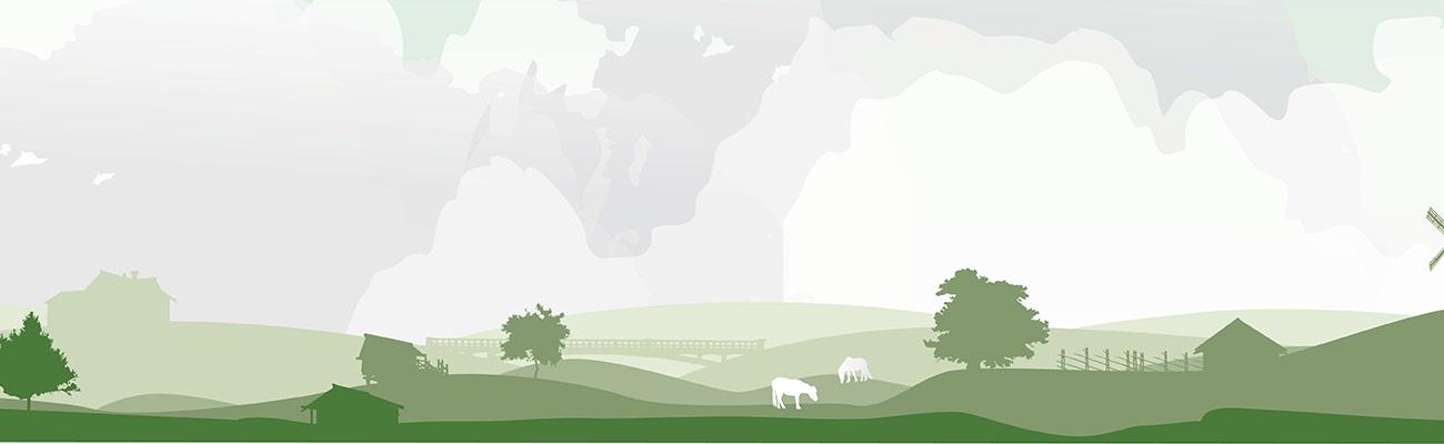 Digital artwork of a cow in a field